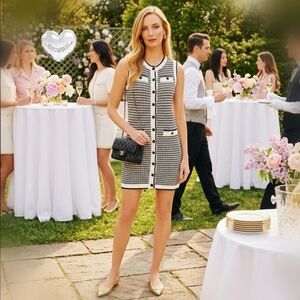 Pomander Place Bardot Knit Dress Vest Sleeveless Women M